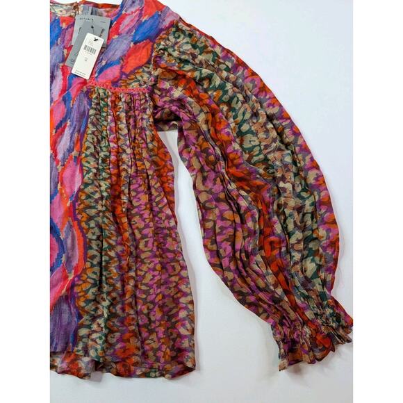 nwt ANTHROPOLOGIE BL-NK LONDON sz M Miranda Peasant Blouse - Picture 8 of 13